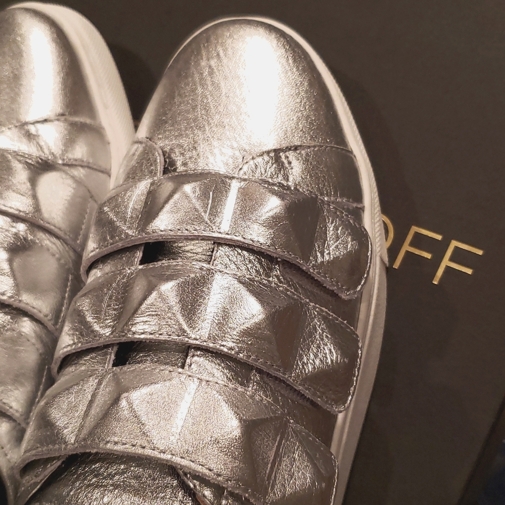 Rebecca Minkoff NEW Sneakers Stud Platform Designer Flats Shoe Leather🎉HP - Picture 6 of 12